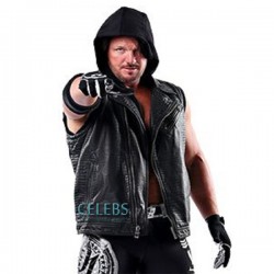 AJ Styles Hoodie Leather Vest